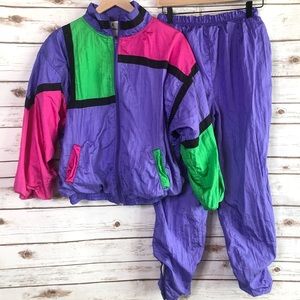 Fashion 90s VTG Windbreaker NYLON TRACK 